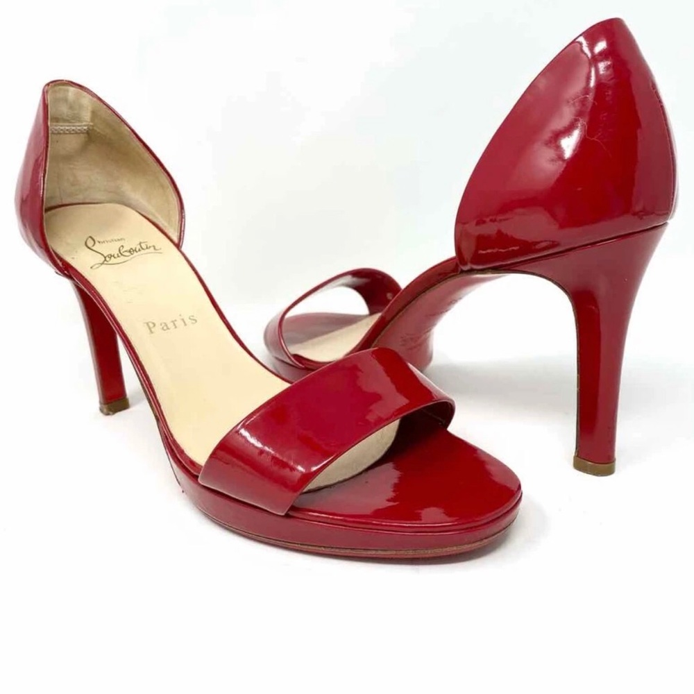 Christian Louboutin red patent leather heels!